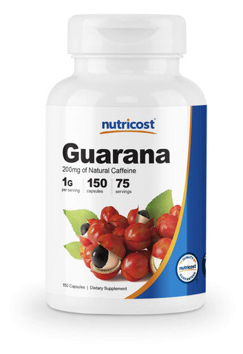 Nutricost Guarana 1000mg, 150 Vegetarian Capsules - Natural Herbal Brazilian Caffeine Energizer Supplement