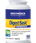 Enzymedica, Digest Basic + Probiotics, Gentle Enzymes For Digestive Health, Breaks Down Carbs, Fats And Proteins With Protease, A