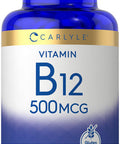 Carlyle Vitamin B-12 500Mcg | 300 Tablets | Vegetarian, Non-Gmo, Gluten Free Supplement