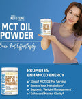 Keto Zone MCT Oil Powder French Vanilla 315 G 30 Day Supply Dr. Colberts Keto Zone Diet Book Coffee Creamer 70 C8 30 C10 0 Net Carbs