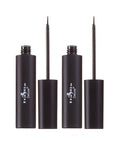Italia Deluxe Makeup 2pcs of Classic Liquid Eyeliner 201 Matte Black Eye Liner Vitamin E ZipBag