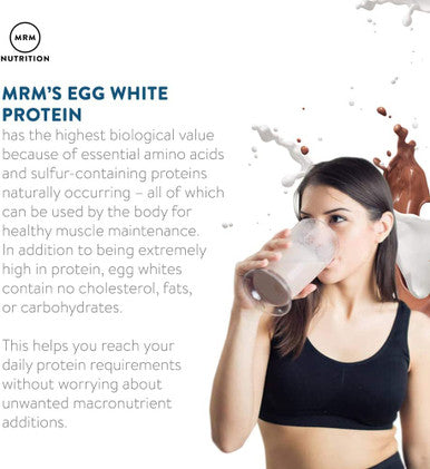 MRM Nutrition Egg White Protein | Vanilla Flavored | 23g Fat- Protein | with Digestive enzymes | Highest Biological Value | Clinically Tested | 20 Servings