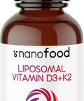 Codeage Liquid Vitamin D3 K2 Supplement Liposomal Vitamin D Cholecalciferol Menaquinone MK-7 Liquid Vitamin K - Vegan & Non-GMO - No Sugar - 2 fl oz