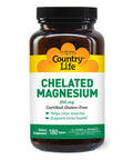 Country Life Chelated Magnesium 250Mg Supports Bone And Immune Health Daily Supplement 180 Ct