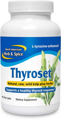 North American Herb Spice Thyroset 90 Capsules Wild Kelp Herbs Blend Healthy Thyroid Support Contains Trace Minerals Natural Iodine Antioxidants Amino Acids 45 Servings