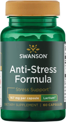 Swanson Women's Anti-Stress Formula (Lactium) - Helps Counter Stress Promotes Relaxation and Sleep Support - (60 Capsules 167mg) 1 Pack