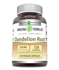 Amazing Formulas Dandelion Root 520Mg 120 Veggie Capsules Supplement | Taraxacum Officinale | Non-Gmo | Gluten Free | Made In Usa | Ideal For Vegetarians