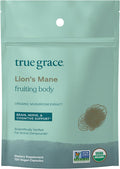 True Grace Mushroom Lion's Mane Brain Nerve & Cognitive Support - 120 Count Capsules - Organic