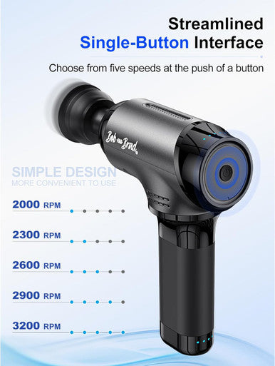 Bob And Brad T2 Massage Gun, Percussion Muscle Massage Gun Deep Tissue With 10Mm Amplitude, 4000 Mah Battery Handheld Electric Massager For Athletes Pain Relief, Fsa And Hsa Eligible