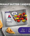 Atkins Endulge Treat Peanut Butter Candies 2G Net Carbs 2G Sugar & Caramel Chocolate Nut Roll Snack Bar Protein Snack High In Fiber 2G Sugar 16 Count