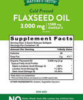 Nature's Truth Flaxseed Oil Capsules | 90 Softgels | Cold Pressed, Non-GMO, Gluten