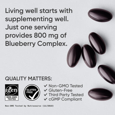 Sports Research Whole Fruit Blueberry Concentrate Made From Organic Blueberries - Non-Gmo & Gluten (60 Liquid Softgels)