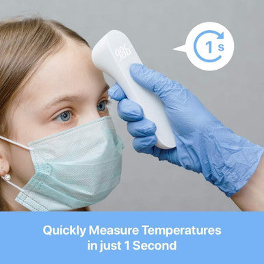 iHealth No Touch Forehead Thermometer Infrared Digital Thermometer for Adults and Kids Touchless Baby Thermometer 3 Ultra Sensitive Sensors Large LED Digits Quiet Vibration Feedback Non Contact