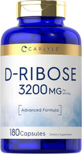 Carlyle D-Ribose Capsules | 3200mg | 180 Pills | Advanced Formula | Non-GMO Gluten Supplement