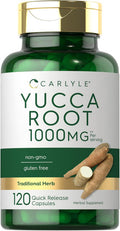 Carlyle Yucca Root Supplement 1000mg | 120 Capsules | Non GMO and Gluten Extract