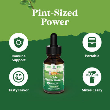 Natures Craft Liquid Multivitamin for Kids Immunity Support - Yummy Toddler Multivitamin Supplement with a C D3 E B6 and D3 Liquid Vitamins for Kids of All Ages - High Absorption Kids Liquid Multivitamin (2 Pack)