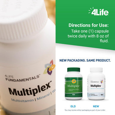 4Life Multiplex - Dietary Supplement with 21 Essential Vitamins and Minerals to Support Health and Immune System - Supplement with A B C Zinc Biotin and More to Support Health - 60 Capsules