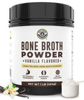 Left Coast Performance Vanilla Bone Broth Protein Powder From Grass Fed Beef - Non-GMO Ingredients Gut-Friendly Low Carb Dairy Free Protein Powder - Natural Collagen Source For Joint Support - Keto Friendly 16oz
