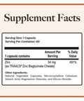 Utzy Naturals Prot o-Zinc | Chelated Zinc For Immune Health | Albion Chelated Zinc Bisglycinate (Traacs) | Made In The Usa | 60 Capsules