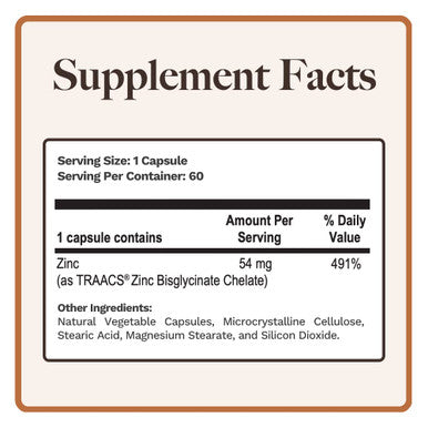 Utzy Naturals Prot o-Zinc | Chelated Zinc For Immune Health | Albion Chelated Zinc Bisglycinate (Traacs) | Made In The Usa | 60 Capsules