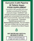 HealthAid Curcumin 3 Vegan Tablets - Pack of 30