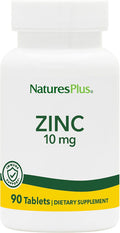 Naturesplus Zinc Tablets - 10 Mg, 90 Vegetarian Supplements - Immune System Supplement For Cellular Growth & Repair - Promotes Healthy Digestion, Metabolism & Vision - Gluten-- 90 Servings
