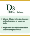 Nature's Bounty Vitamin D3 1000 Iu Mega Value 500 Softgels