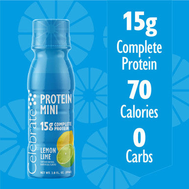 Celebrate Vitamins Mini Protein Drinks - Ready To Drink, 15G Complete Protein, Bcaas Amino Acids And Hydrolyzed Collagen - Zero Carbs, Gluten , Sugar , & Fat - Crangrape, 3 Fl Oz Each (6Pk)