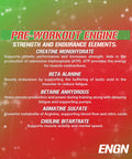 EVL Intense Pre Workout with Creatine - Pre Workout Powder Drink for Lasting Energy Focus and Recovery - ENGN Energizing Pre Workout for Men with Beta Alanine and L Theanine - Cherry Limeade