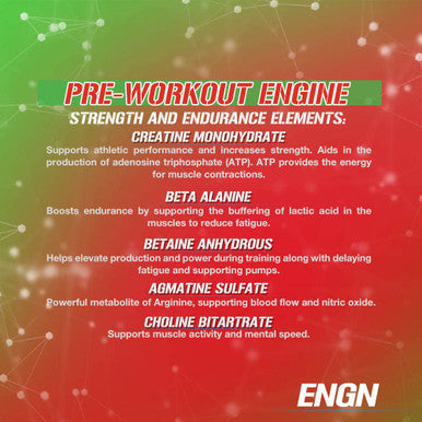 EVL Intense Pre Workout with Creatine - Pre Workout Powder Drink for Lasting Energy Focus and Recovery - ENGN Energizing Pre Workout for Men with Beta Alanine and L Theanine - Cherry Limeade