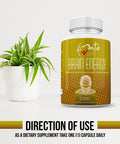 Brain Supplement With Vitamin B12 Enhance Focus, Concentration, Mental Energy No Crash Orjitters B Complex Rodhiola Rosea Caffeine Ginseng Maca For Women & Men 30 Capsules By Amate Life