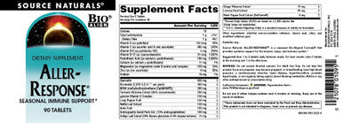Source s Aller-Response - Seasonal Immune Support - 90 Tablets