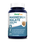 Magnesium Malate 1350 mg 200 Veggie Capsules (Vegan, Non-GMO & Gluten-Free) High Potency