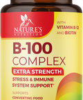 B Complex - Plus Biotin, Vitamin C, & Folate - B-Complex with All B Vitamins - for Natural Energy Support & Immune Support - Vegan High Potency Super Vitamin B Supplement - 60 Capsules