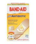 Band-Aid Adhesive Bandages Plus Antibiotic, Assorted Sizes, 20 Count