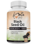 Black Seed Oil Capsules Cold Pressed - Black Cumin Seed Oil Vegetarian Supplements- Non-GMO Blackseed Oil Pills for Immune Support- Rich in Antioxidants - 90 Capsules by Amate Life