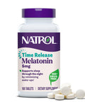 Natrol Melatonin 5 mg Time Release, Dietary Supplement to Minimize Wake Ups, Nighttime Sleep Aid, 100 Tablets, Up to a 100 Day Supply