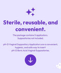 pH-D Feminine Health - Vaginal Suppository Applicators, Ideal For Boric Acid Suppositories, Reusable, Fits Most Vaginal Suppositories, Made In The Usa - 5 Count