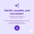 pH-D Feminine Health - Vaginal Suppository Applicators, Ideal For Boric Acid Suppositories, Reusable, Fits Most Vaginal Suppositories, Made In The Usa - 5 Count
