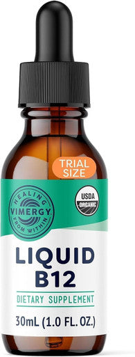 Vimergy Liquid B12 Fast-Absorbing Brain Support Energy Support Supplement Usda Certified Organic Vegan Non-Gmo 30 Servings (30 Ml)