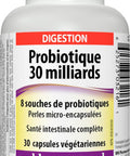 Webber Naturals Probiotic 30 Billion 8 Probiotic Strains 30Capsules
