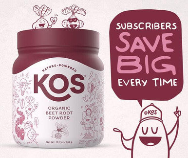 Kos Organic Beet Root Powder - Usda Certified, Non-Gmo, Gluten & Soy - 90 Servings