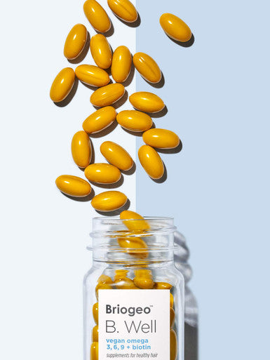 Briogeo B. Well Vegan Omega 3, 6, 9 + Biotin Supplements For Healthy Hair (60 softgels)