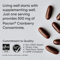 Sports Research Cranberry Fruit Complex Supplement - Softgels For Urinary Tract Health Support - Equal To 25,000Mg Of Cranberries, Made With Pacran & Vitamins C & E - Non-Gmo & Gluten - 90 Count