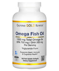 California Gold Nutrition Norwegian Omega-3 Fish Oil, Natural Lemon, 180 Softgels