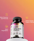 Womens Multivitamins Daily Vitamins Minerals for Women Vitamin D B12 Zinc Herbs Vitamin C for Energy Immune Support Multivitamin for Women by Snap Supplements 60 Capsules