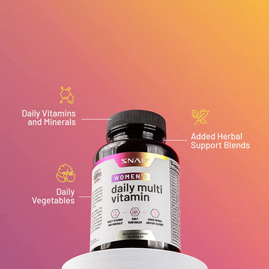 Womens Multivitamins Daily Vitamins Minerals for Women Vitamin D B12 Zinc Herbs Vitamin C for Energy Immune Support Multivitamin for Women by Snap Supplements 60 Capsules