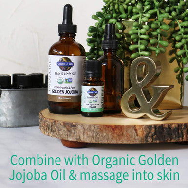 Garden of Life Essential Oils 100% Organic And Pure Lavender Essential Oil Plus Chamomile & Fir Balsam - Calm Blend For Diffusers Home Skin & Body Care Calming Relaxing Soothing 0.5 Fl Oz