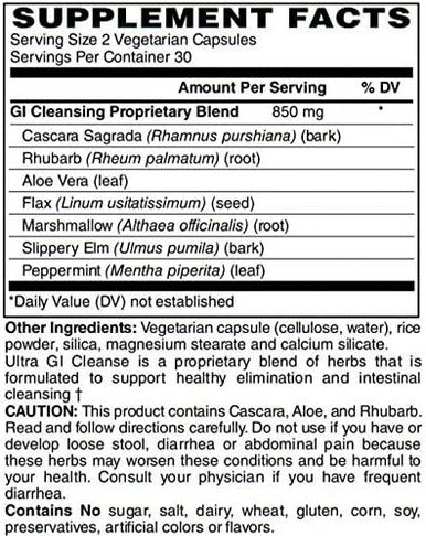Bariatricpal Ultra Gi Cleanse Vegetarian Capsules (60 Count)