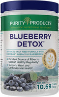 Advanced Blueberry Detox Daily Fiber Formula by Purity Products Featuring PurityBlue Organic Wild Blueberries A Full 6 Grams of Detoxifying Regularity Promoting Prebiotic Fiber 30 Servings
